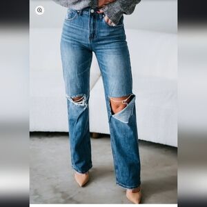 Women's Boot Cut Jeans - Blue